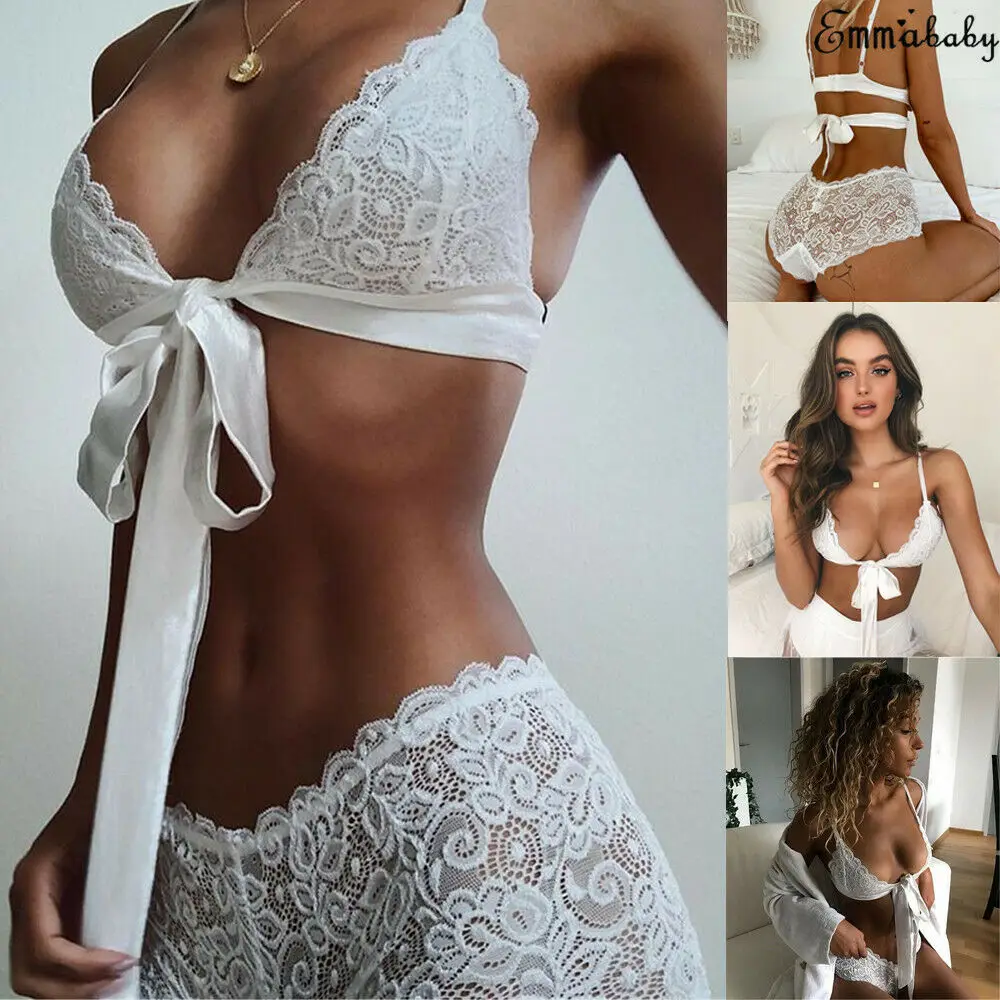 Женское атласное кружевное нижнее белье Babydoll ночная рубашка пижамный комплект