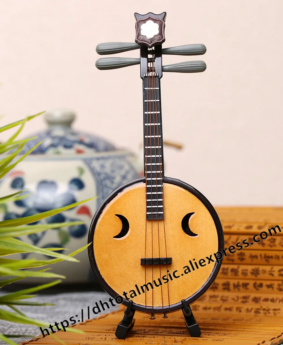 Миниатюрная модель Zhongruan Реплика с подставкой и корпусом мини Zhongruan музыкальный мини-инструмент украшения китайские традиционные подарки