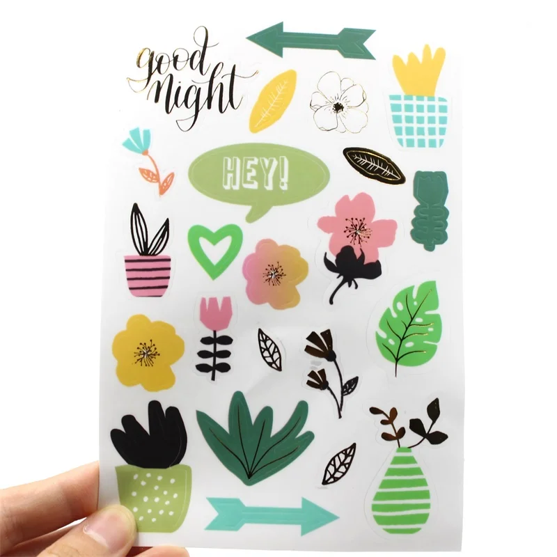 

KSCRAFT Lovely Flowers PVC Stickers for Scrapbooking Happy Planner/Card Making/Journaling Project