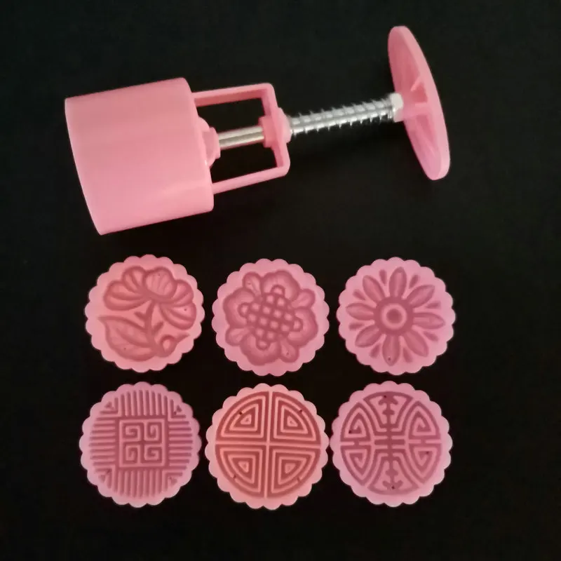 50 г цветок Mooncake плесень Ручной пресс пластиковый Плунжер резак помадка печенья