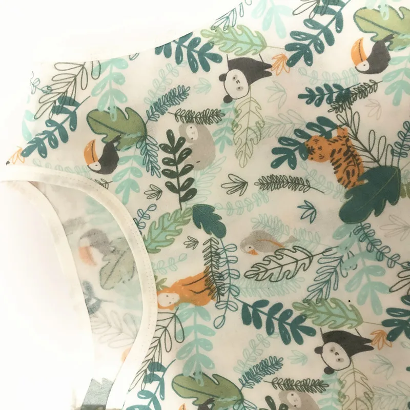 1layer70% бамбуковый+ 30% хлопковый спальный мешок для новорожденных без рукавов Детский теплый спальный мешок из муслина с рисунком медведя из мультфильма с принтом S2