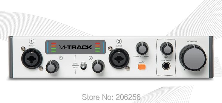 M-audio M-TRACK II 2 usb Аудио Звуковая карта внешняя 2in 2 out профессиональный вокальный инструмент USB внешняя звуковая карта для записи