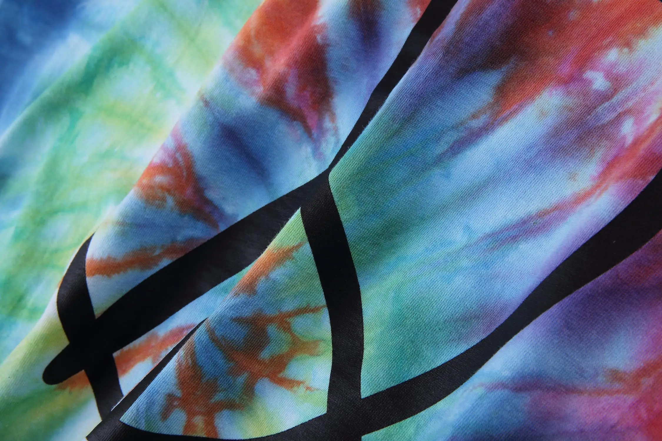 19SS Трэвиса Скотта астромира футболка 1:1 высокое качество инопланетянин Tie Dye футболка уличного рынка хип-хоп Astroworld футболка