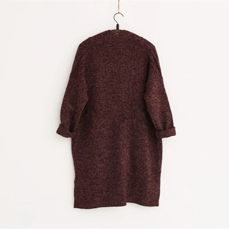 2018 длинные женские кардиганы осень зима бренд длинный стильный вязаный свитер с