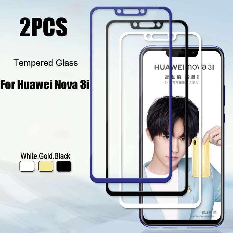 2 шт закаленное стекло для Nova 3i полное покрытие Nova3i Защита экрана Huawei nova 3 i INE LX2
