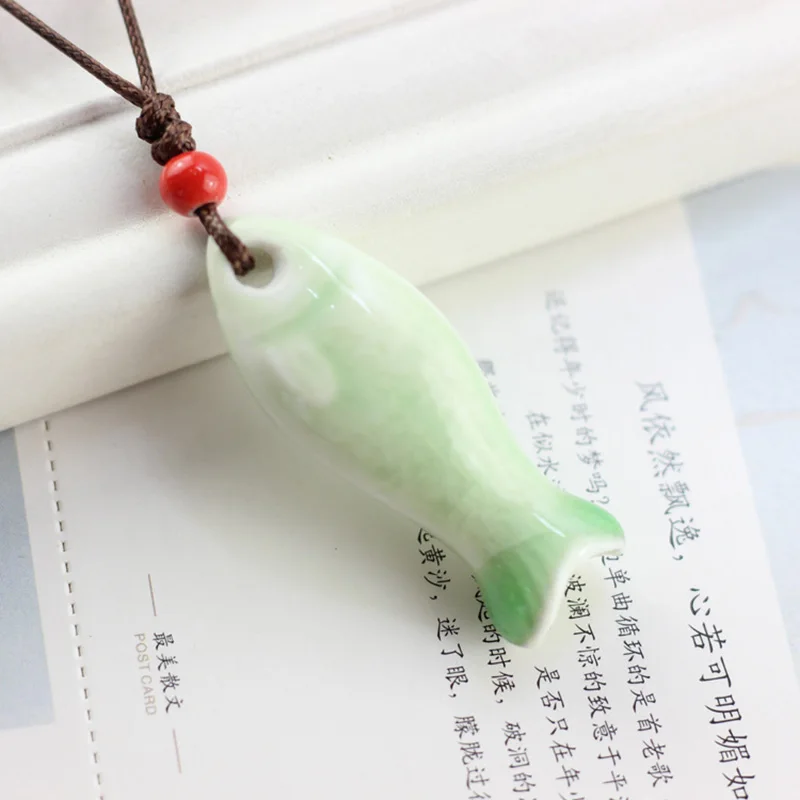 Женское керамическое ожерелье-чокер с подвеской-свистком | Украшения и