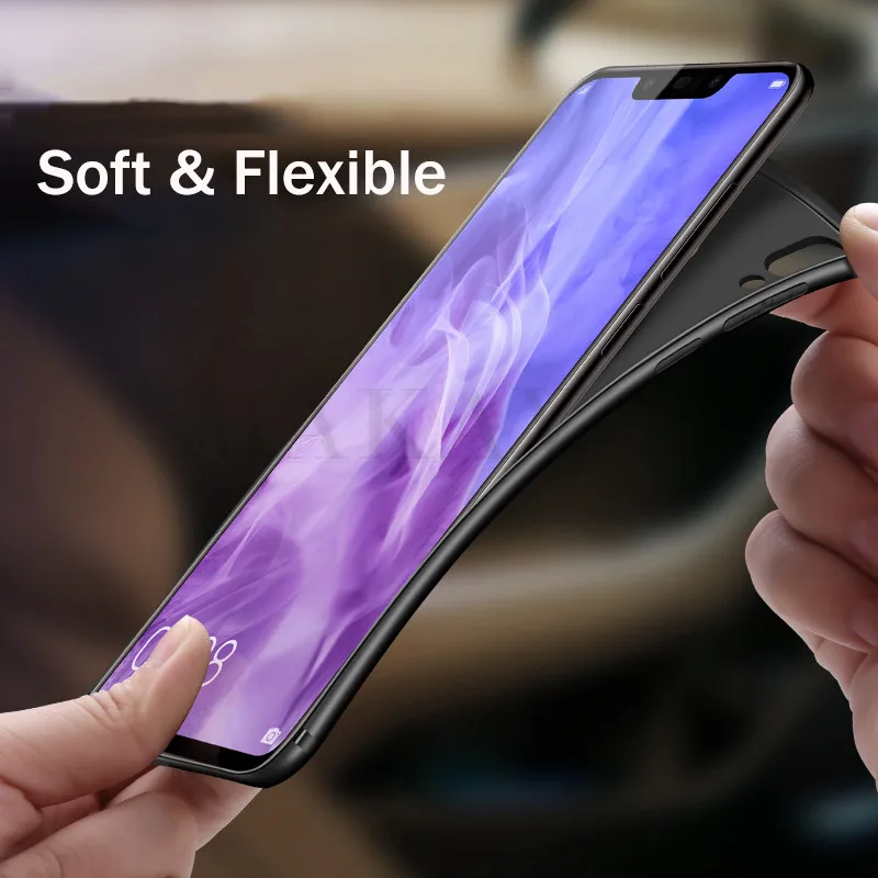 MAKAVO чехол для huawei P Smart Plus с полной защитой мягкий силиконовый матовый телефона s 6 3