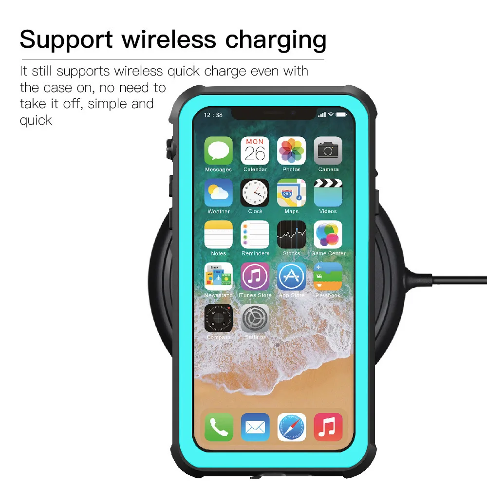 Waterproof Case Cover for iPhone X 7 7Plus IP68 Grade Test Outdoor Snowproof Shockproof Back |