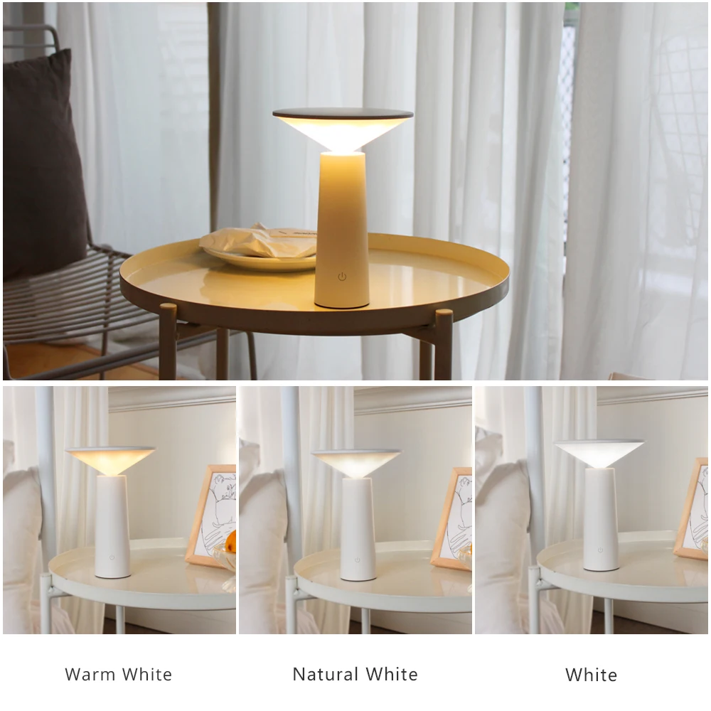 LED Touch On/off Switch 3 Modes Desk Lamp Eye Protection Reading Dimmer Rechargeable USB Led Table Lamps with Shaking Head | Освещение