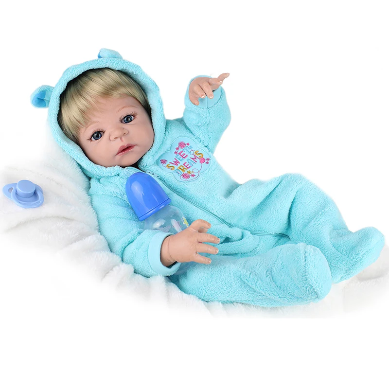 

Кукла-младенец NPKDOLL, 22 дюйма, голубые глаза, светлые волосы, 55 см