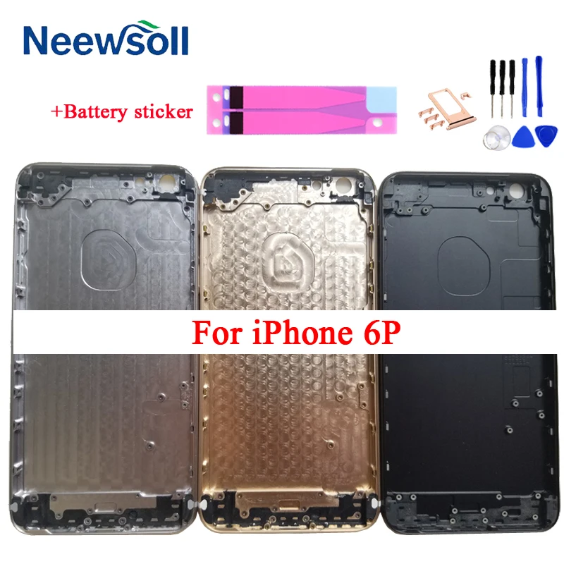 Новый задний корпус для iPhone 6Plus 6SPlus чехол аккумулятора среднего корпуса с IMEI