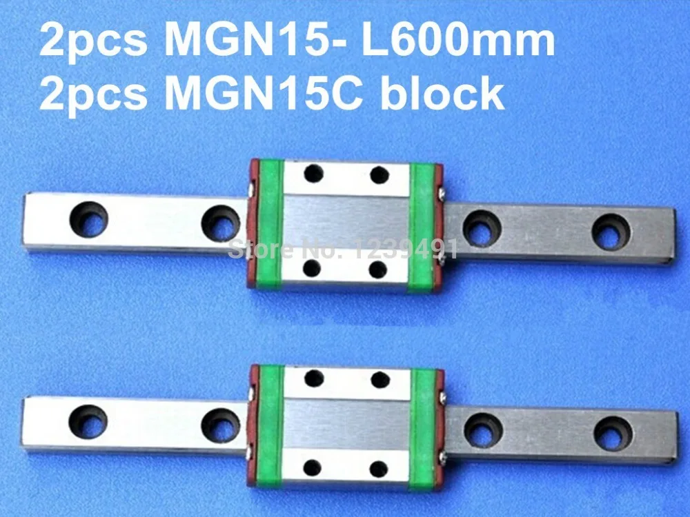 

2 шт. MGN15 L600 мм линейный рельс + 2 шт. MGN15C каретка