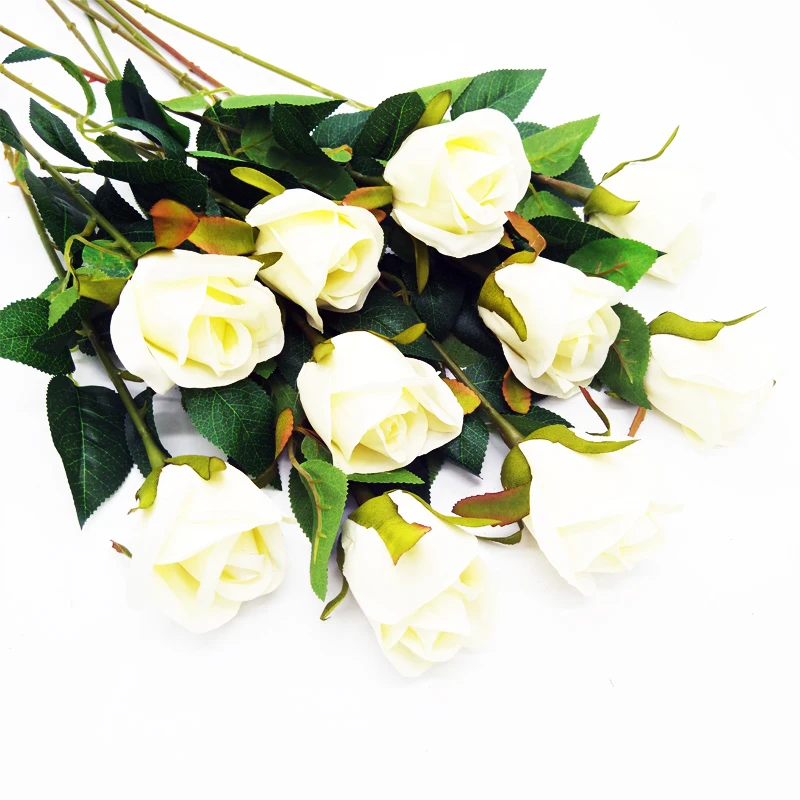 5pcs/Lot Real Touch Spring Latex Flowers Artificial Rose Bouquets for A Wedding Home Office Decor DIY Handmade Flower | Дом и сад