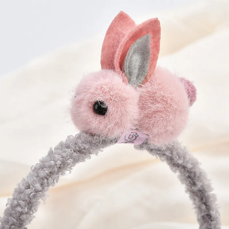 10pcs/Lot Handmade Craft Kawaii Wool Felt 3D Animal Rabbit Ribbon Bow Patch Stiker Fit Girls Hair Jewelry Headband DIY | Украшения и