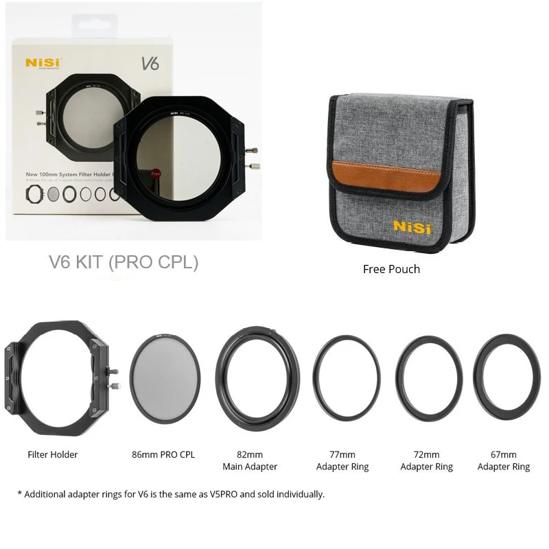 Набор держателей фильтров NiSi V6 standard PRO CPL/Landscape NC CPL 100 мм с 86 для Canon Nikon камеры