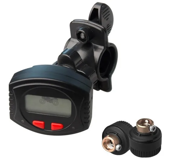 Мотоцикл TPMS подходит для 2 колес, водонепроницаемый заряжаемый ЖК-кронштейн PSI/BAR система контроля давления в шинах