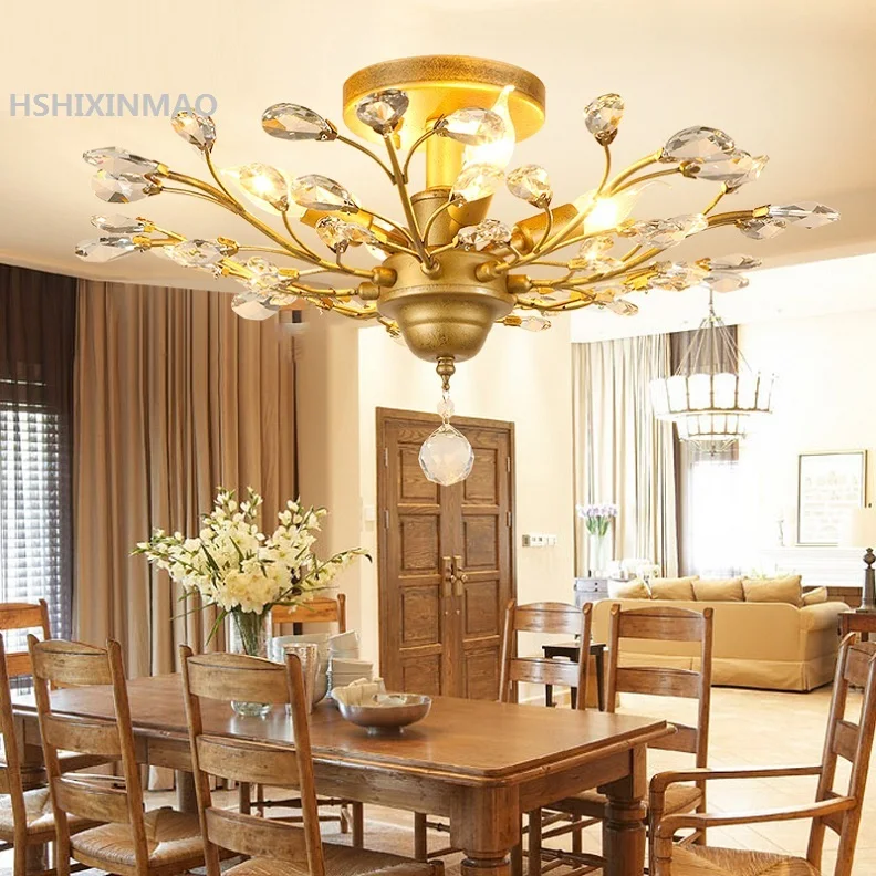 Винтажная американская люстра Металлическая черная лампа для коридора подвеска