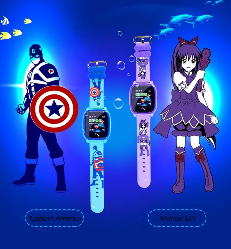 Умные детские часы Android IP67 водонепроницаемые SIM умные GPS WIFI определение