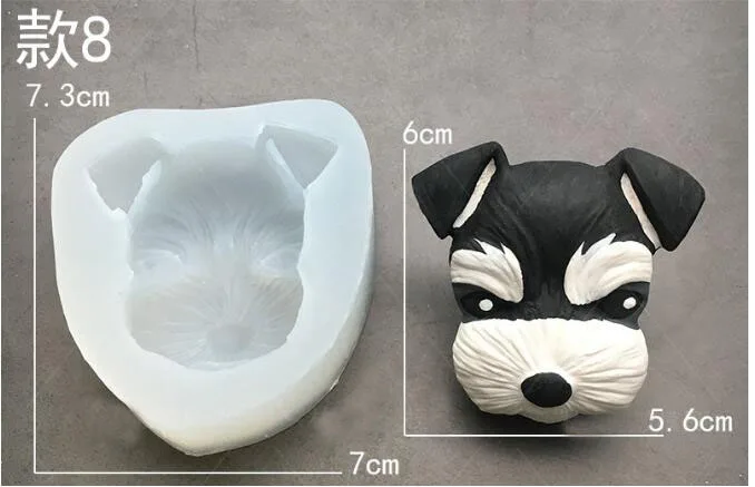 diy щенок помадка Шоколад силиконовая форма для ручной работы ароматический гипсовый плесень