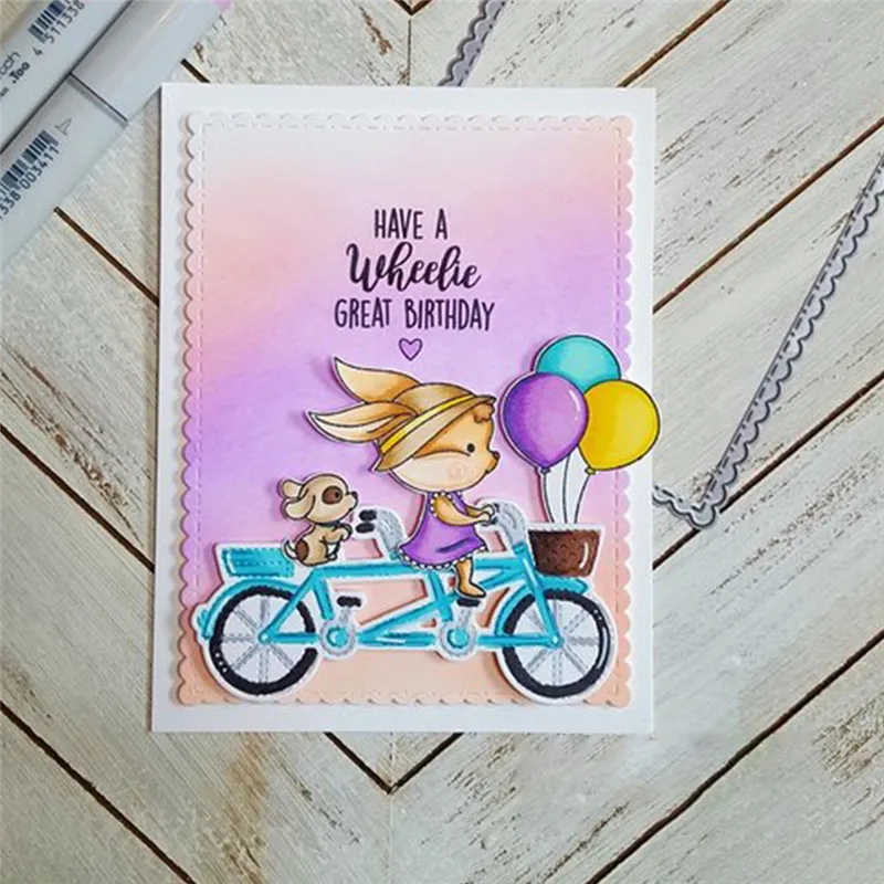 GJCrafts Romantic Bicycle Dies 92*41MM Metal Cutting for Scrapbooking New 2019 DIY Album Embossing Paper Craft Diecut Decor | Дом и сад