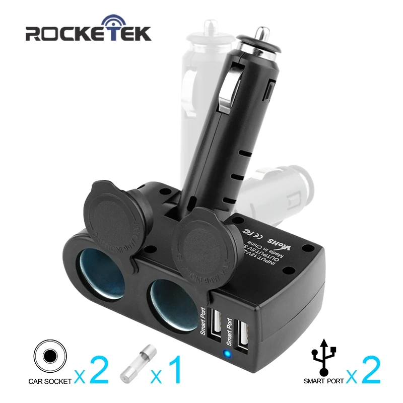 Rocketek Мульти usb Автомобильное зарядное устройство smart ic 2 USB 3.1A автомобильный