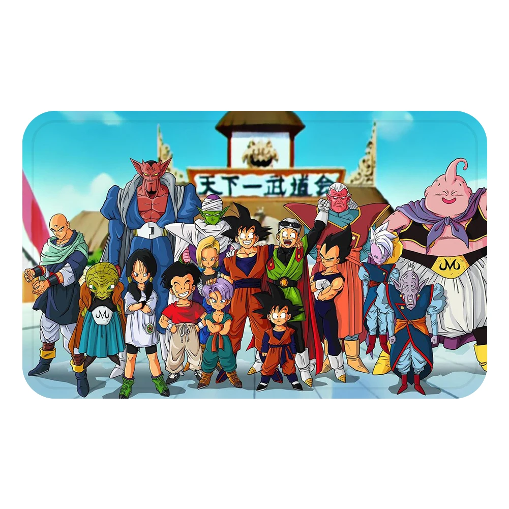 Цвет: желтый Мультфильм Dragon Ball Сон Гоку коврик для ванной кухня ковер декоративные Противоскользящие коврики комната автомобиль пол бар ковры домашний декор для дверей подарок - Цвет: Цвет: желтый