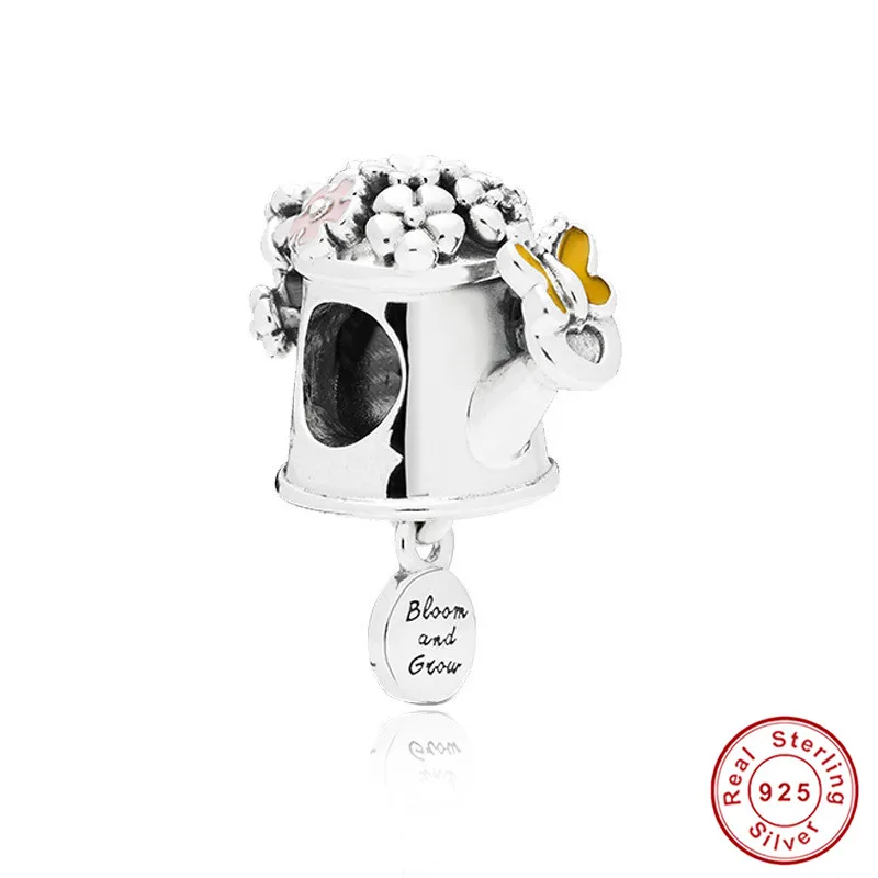 Браслет Pandora, серебро, 925, Розовый CZ Bettle, мороженое, семейное дерево, амулеты, S925, штамп, звезда, перо, сердце, ключ, бусины, подарок - Цвет: acs389