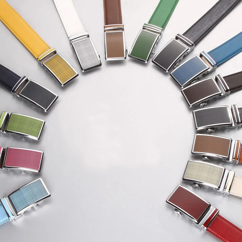 Ремень кожаный с автоматической пряжкой для мужчин и женщин люксовый брендовый