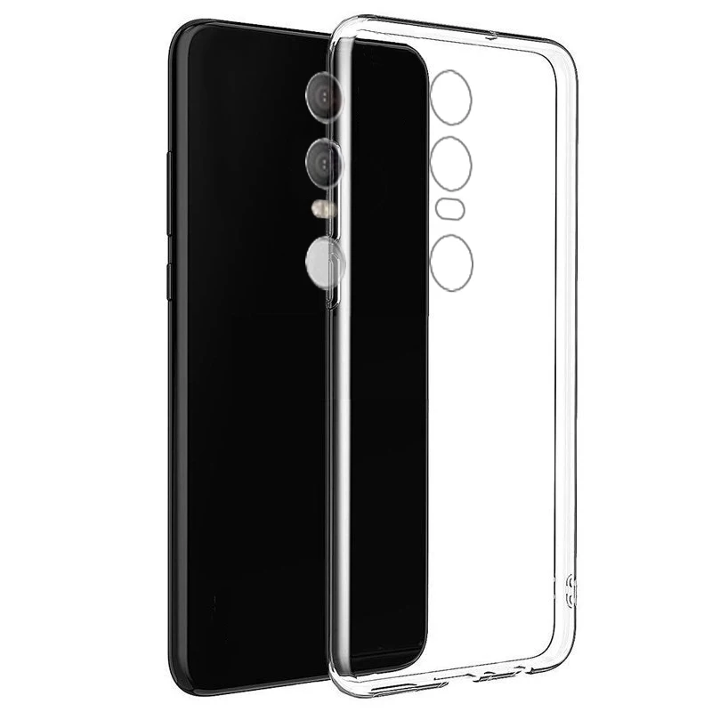 Ультратонкий прозрачный силиконовый чехол для HTC U12plus с пылезащитной заглушкой |