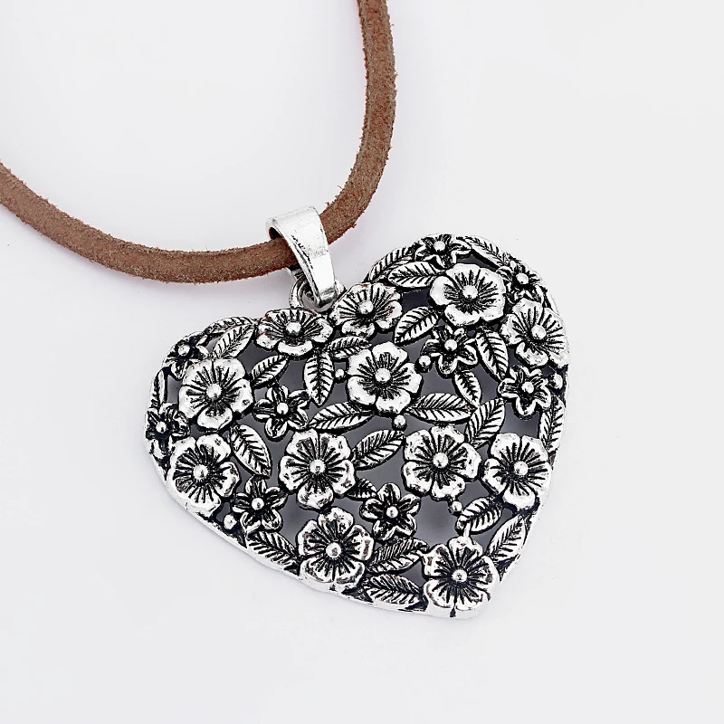 Подвески в виде цветка и листа 2 шт. подвески для ожерелья ювелирные