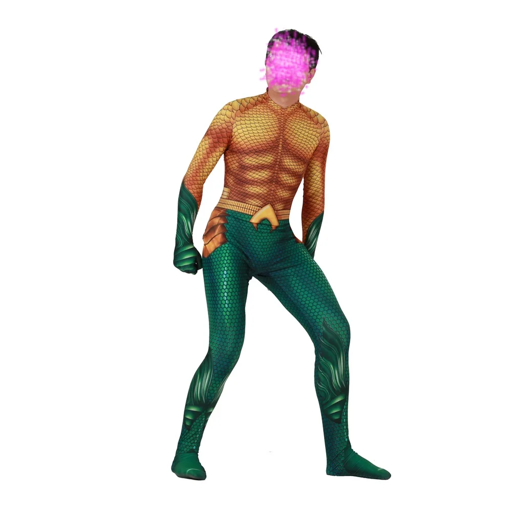 Новый костюм для косплея Aquaman супергероя Артура Карри Orin Zentai комбинезон