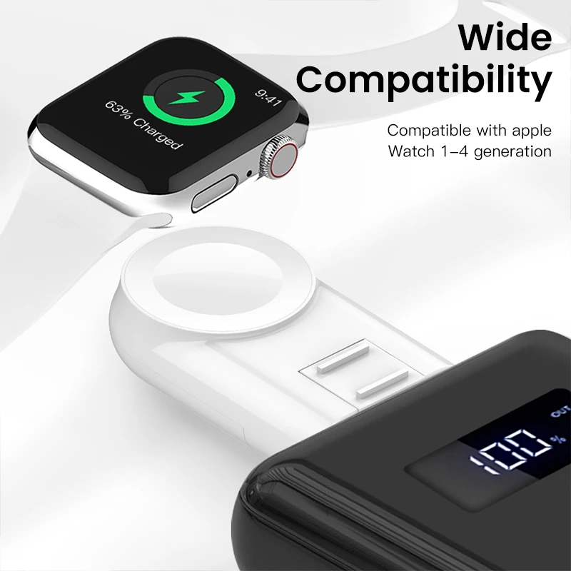 Беспроводное зарядное устройство ESVNE Qi для Apple watch 1/2/3/4 USB безпроводное