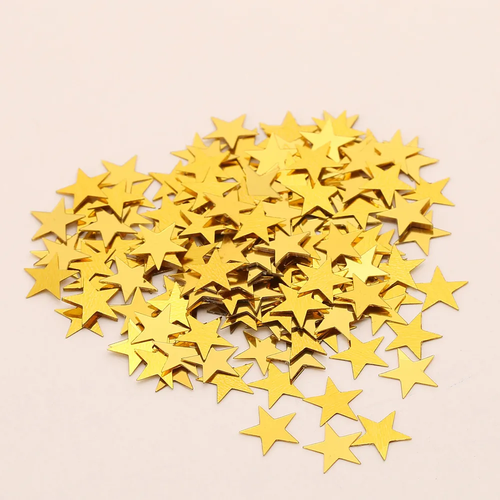 Yellow 6 мм Разноцветные звезды блестки Stardust Металлические Разноцветные звезды счастливого Нового года украшения стола scaters вечерние украшения Новинка - Цвет: Yellow