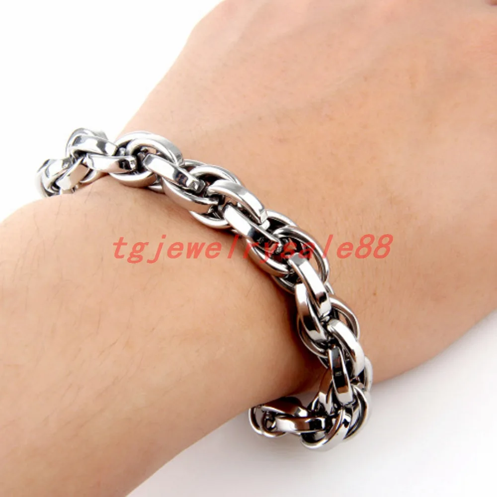 Браслет-цепочка из пшеницы шириной 9/11 мм серебристого цвета | Украшения и