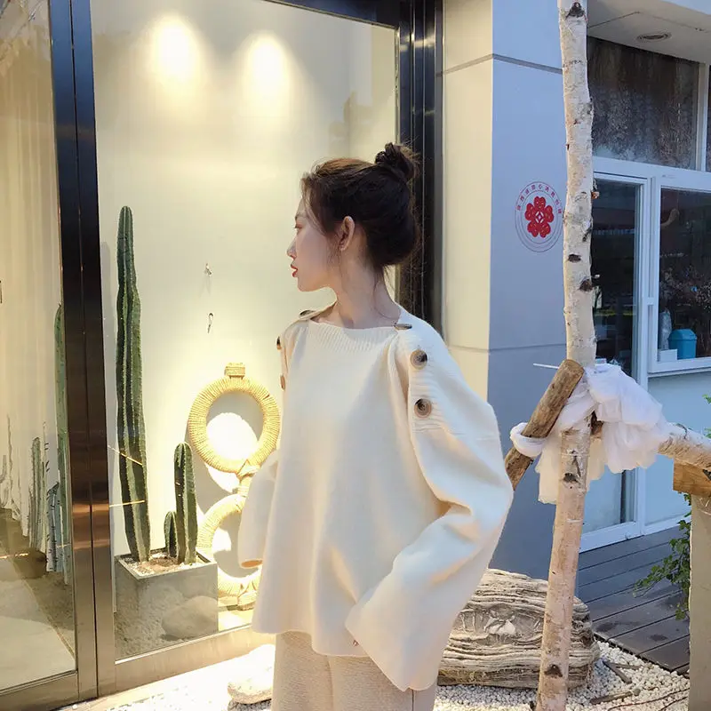 Новинка 2019 осенне-зимний женский свитер HziriP облегающий пуловер с длинным рукавом