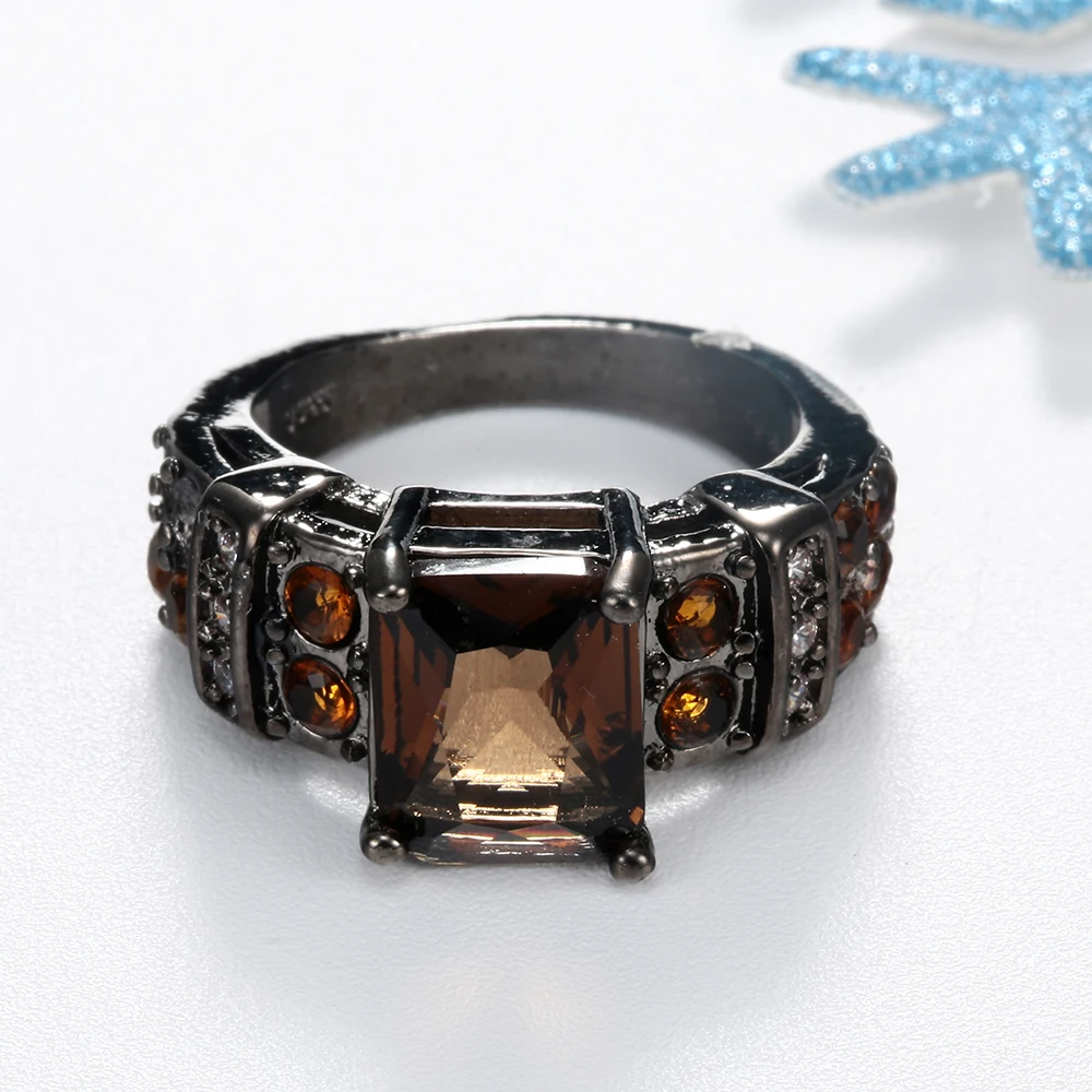 Модное классическое обручальное кольцо с очаровательным кристаллом элегантное