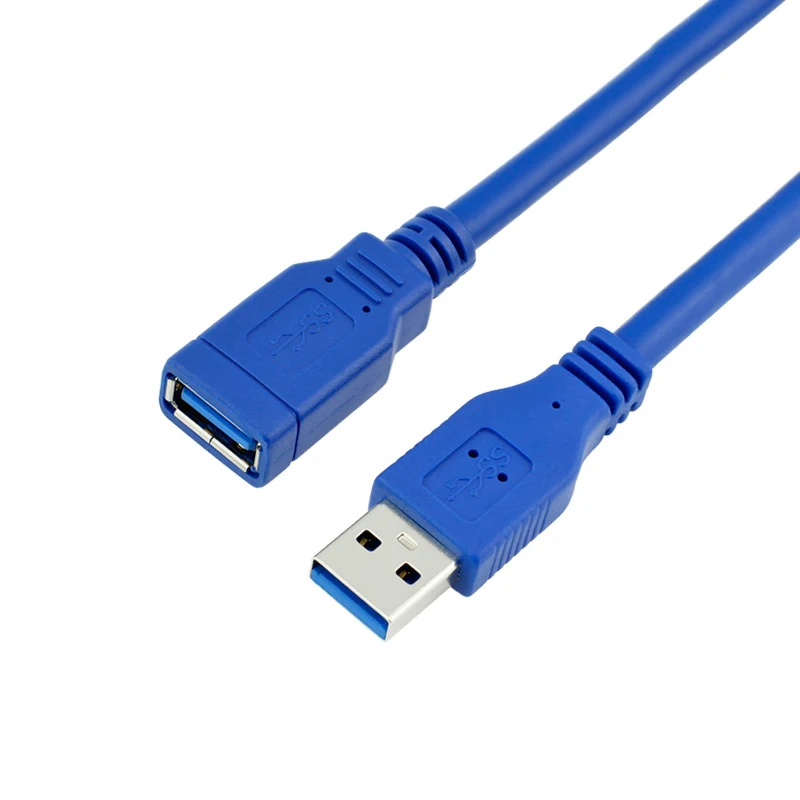 Blue USB3.0 кабель-удлинитель USB 3,0 кабель Мужской к женскому Синхронизация данных быстрый шнур разъем для ноутбука настольный компьютер, принтер жесткий диск - Цвет: Blue