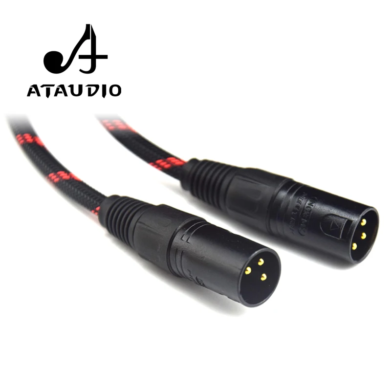 Кабель ATAUDIO Hifi с 6 35 мм на XLR папа 4N OFC 2 двойной кабель 0 5 м 1 м|male cable|xlr hifixlr cable hifi |