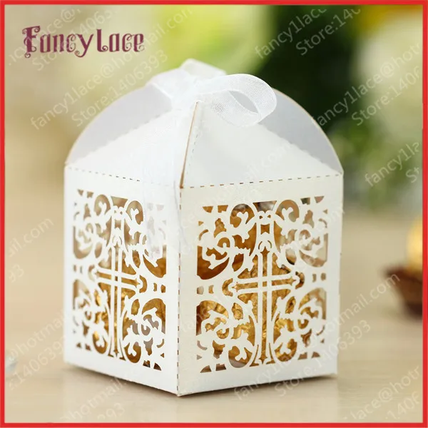 DIY лазерная резка цветок крест Свадебная коробка для подарков фотография Христа