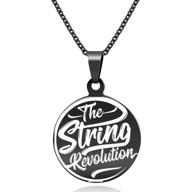 ABAICER String Revolution логотип нержавеющая сталь подвески для мужчин выгравированное имя