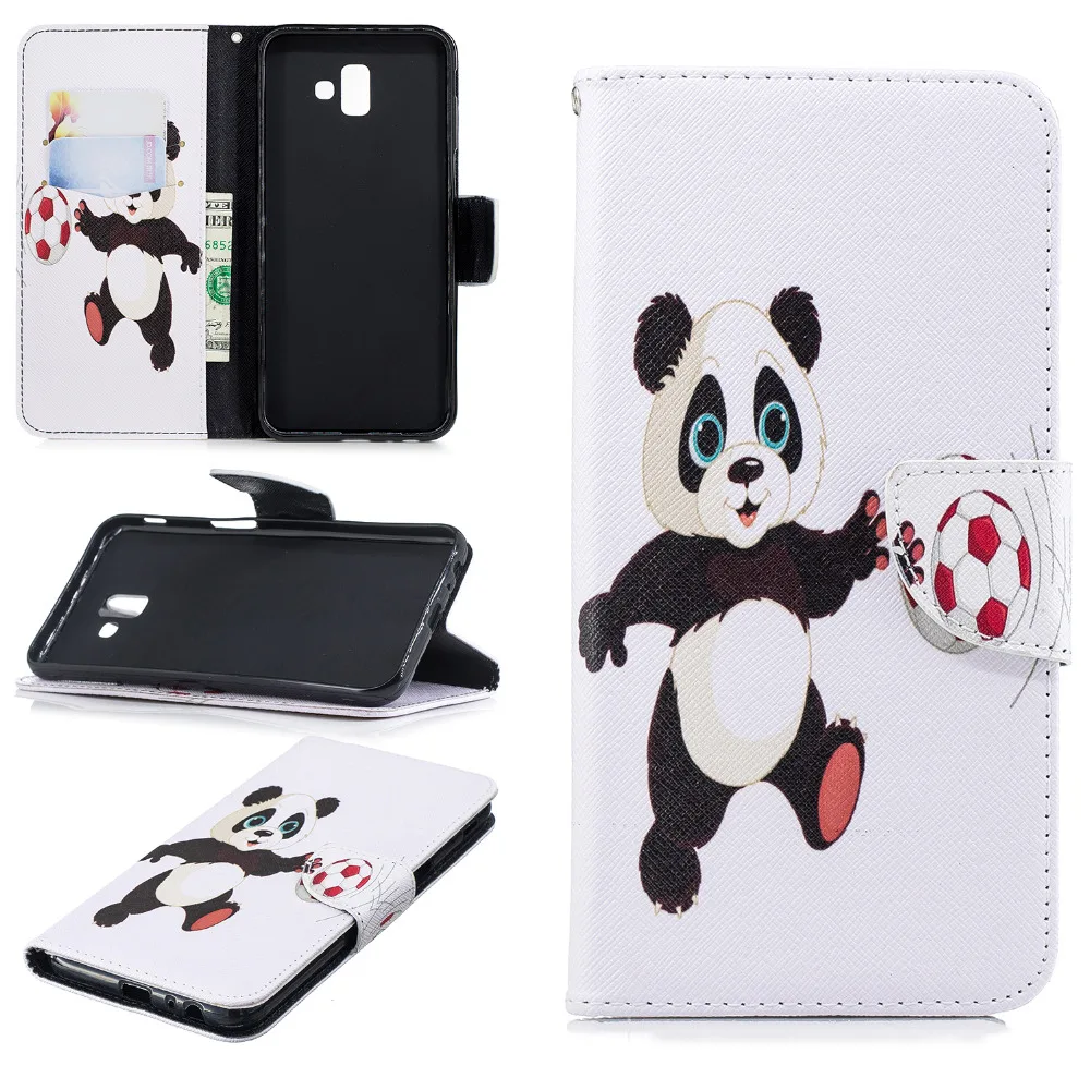 J6() кожаный чехол для samsung galaxy J4 J6 чехол A10 A20E A20 A30 A40 A50 A70 Coque для samsung J6 плюс кошелек флип-чехол