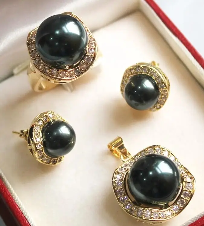 Бесплатная доставка 12 мм белый розовый черный цвет жемчуг камень ювелирные