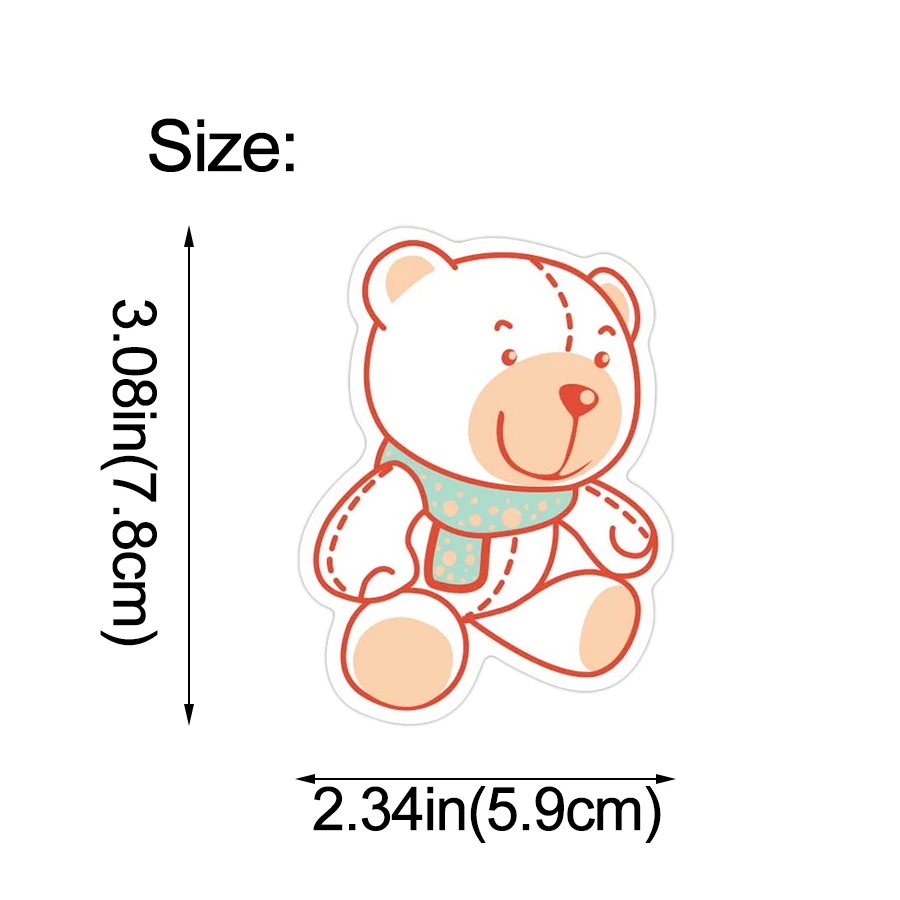 1 шт. симпатичная наклейка с игрушечным медведем забавная аниме