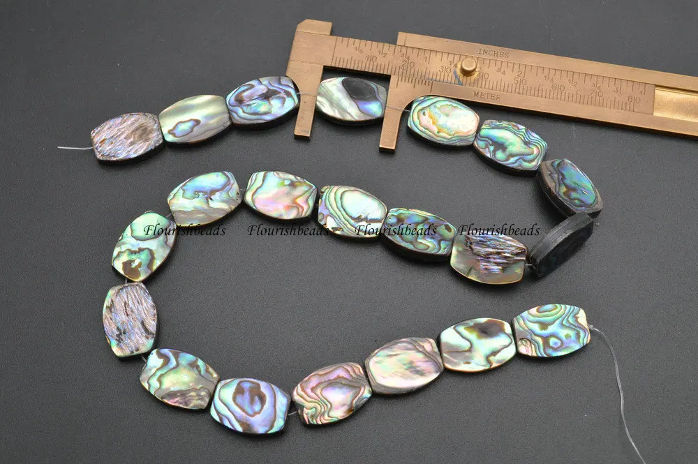

Natural Abalone Shell Flat Barrel Drum Shape Loose Beads 13x18mm 10x14mm DIY Jewelry making supplies