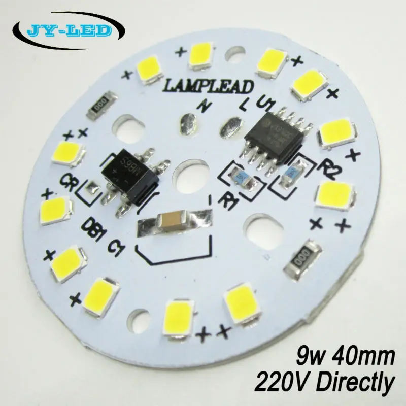 SMD 2835 9 Вт СИД PCB высокой PF интегрированный IC драйвер панель источника света 40 мм