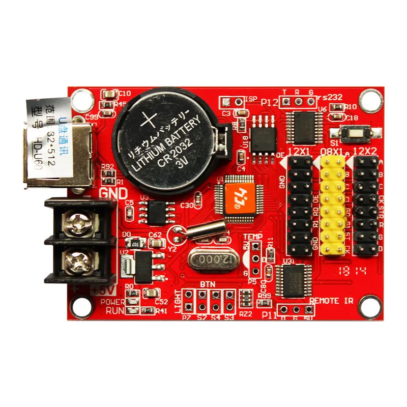 Фото Контрольная карта Huidu U60 HD-U60 1 * HUB08 и 2 * HUB12 512*32 256*32 1024*16 512*16 USB HD U60 одноцветная и Двухцветная светодиодная №4