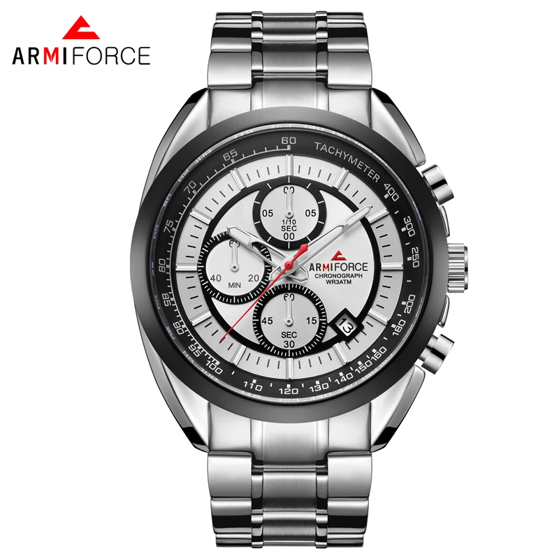 ARMIFORCE Для мужчин s часы лучший бренд класса люкс Сталь кварц-часы модные