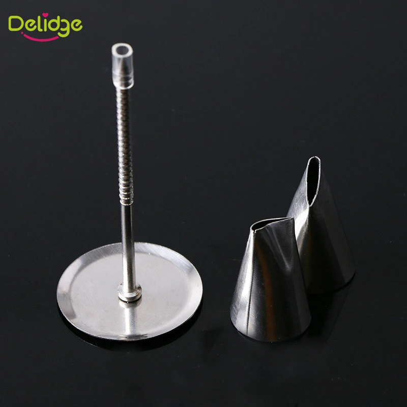 Delidge 1 Set Cake Decoration Flower Stand Nail 2 Icing Piping Nozzle Scissors For Cream Transfer | Дом и сад