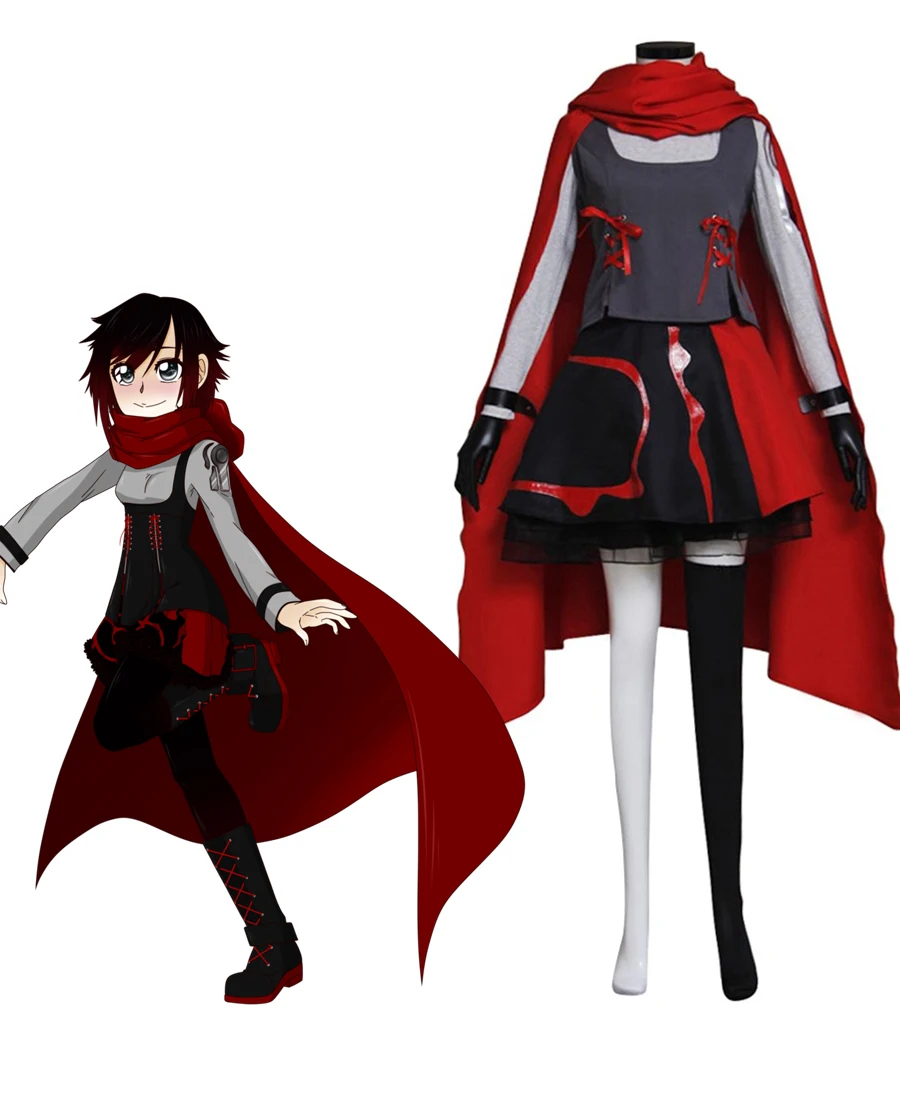 Красный Трейлер Ruby Rose Косплей Костюм на заказ для взрослых и детей|ruby rose cosplay|cosplay