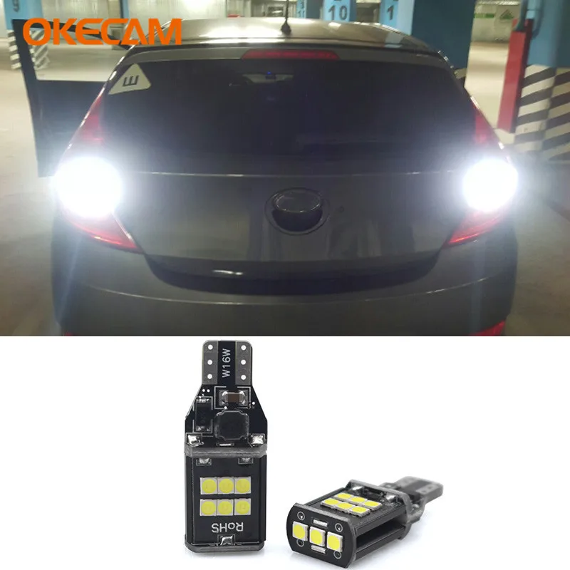 2 шт. Автомобильные светодиодные фонари T15 W16W для Hyundai Solaris Tucson IX35 Santa Fe Veloster IX20 IX55